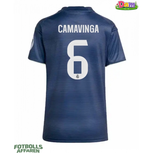 Real Madrid Eduardo Camavinga #6 Bortatröja Kvinnor 2025-26 Kortärmad